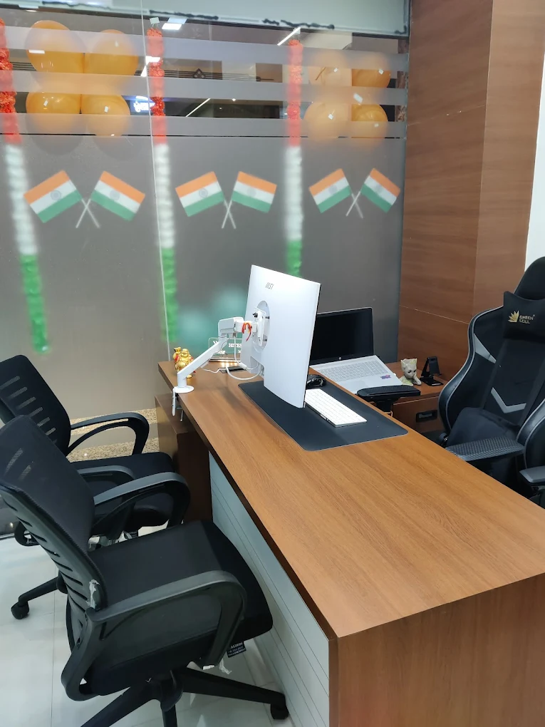 Glass cabin workspace at Webitof office in Raipur