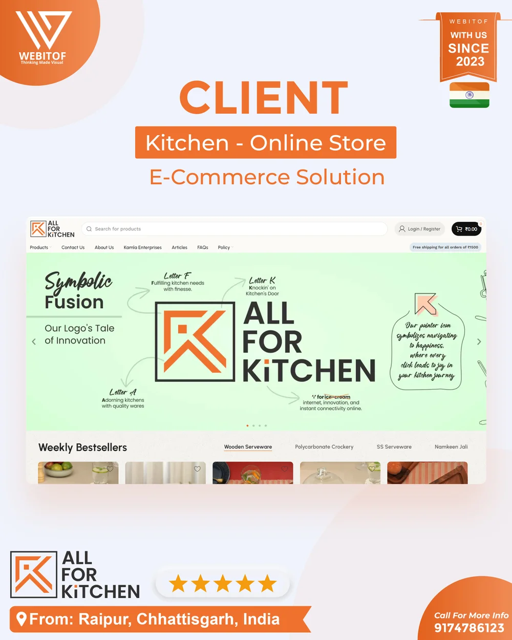allforkitchen.in - Web Development Company in Raipur