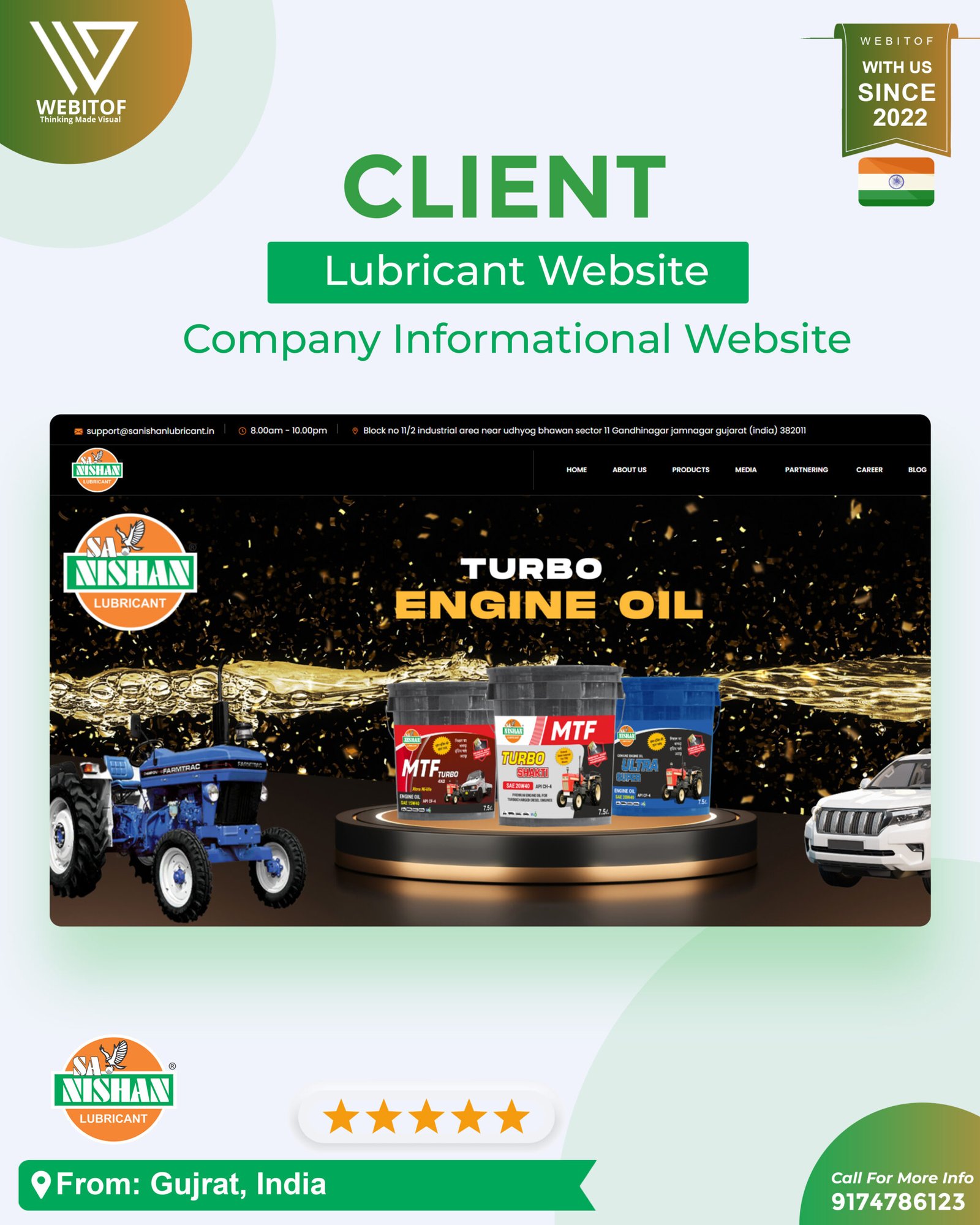 sanishanlubricant - Web Development Company in Raipur